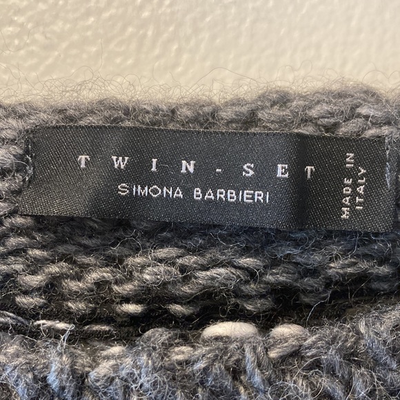 Funky Knit Simona Barbieri black&gray Italian made sweater, size extra small - Picture 2 of 7